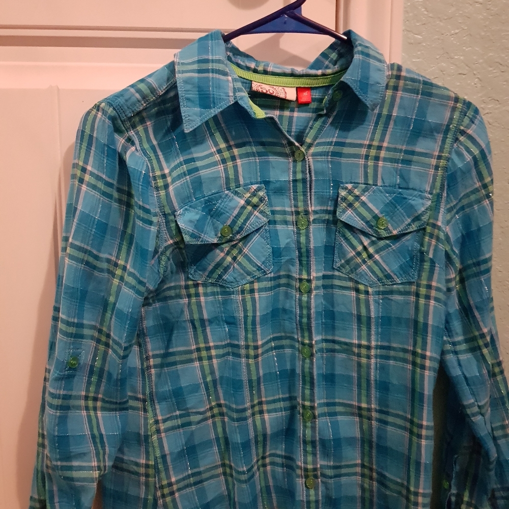 Girls multicolored flannel